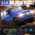 thumbnail image 6 of 1:14 RC Off Road Car for Kids, Remote Control SUV Truck with Opening Doors, LED Lights, Music, 2.4GHz All Terrain Toy Car for Boys Girls, 6 of 12