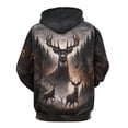 thumbnail image 2 of LAOLIUSN Men’s Deer Hoodie All Over Print 3D Buck Forest Graphic Pullover Sweatshirt, S-4XL, 2 of 7