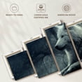 thumbnail image 6 of Elephant Stock Arctic Wolf Wall Art - Horizontal Multi Panel Canvas - Living Room Wall Decor - Animal Multi Panel - Blue And Gray Decor - 92" x 42", 6 of 8