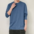 thumbnail image 4 of Annhoo Men's Casual Tops Crew Neck Long Sleeve Crew Neck T-Shirts Loose Work Sports Basic Shirts Fall Comfy Pullover, 4 of 7