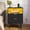Black, variant on AOGLLATI Night Stand with Charging Station and Fluted Panel, 2 Drawers Black Nightstand with LED Lights and Open Storage Cubby, Modern LED Bedside Table with Metal Handle for Bedroom