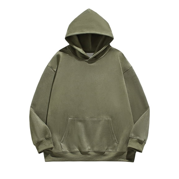 Nmnitkp Mens 2025 Casual Cotton Hooded Collar Drawstring Hoodies Pullover Sweatshirts Casual Long Sleeve Shirts Trendy and Fashionable Silhouette Sweatshirt