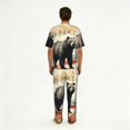 thumbnail image 2 of Men's 2 Piece Loungewear Pajama Set Short Sleeve Tee Top and Pants Set, Bear Rustic Lodge Southwestern, 2 of 6
