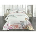 thumbnail image 3 of Ambesonne Dragonfly Quilted Bedspread Set 3 Pcs, Flowers Herbs, Queen Size, Multicolor, 3 of 5