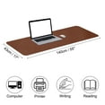 thumbnail image 2 of Uxcell 55"x17" Large Desk Mat, PU Leather Dual Side Large Desk Pad, Dark Brown, 2 of 6