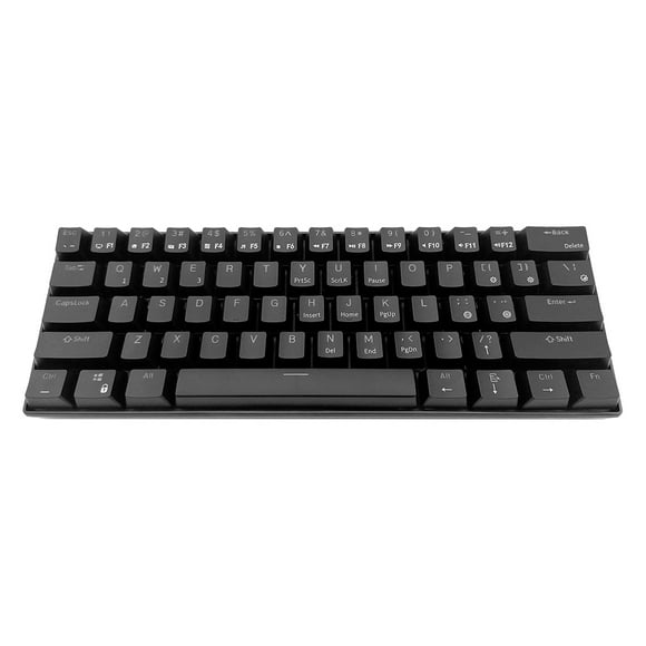 Labymos RK61 BT&Wired Dual Mode Keyboard Yellow Backlight 61 Key Mini Mechanical Keyboard for Phone/Tablet Black with Gateron Blue Switches