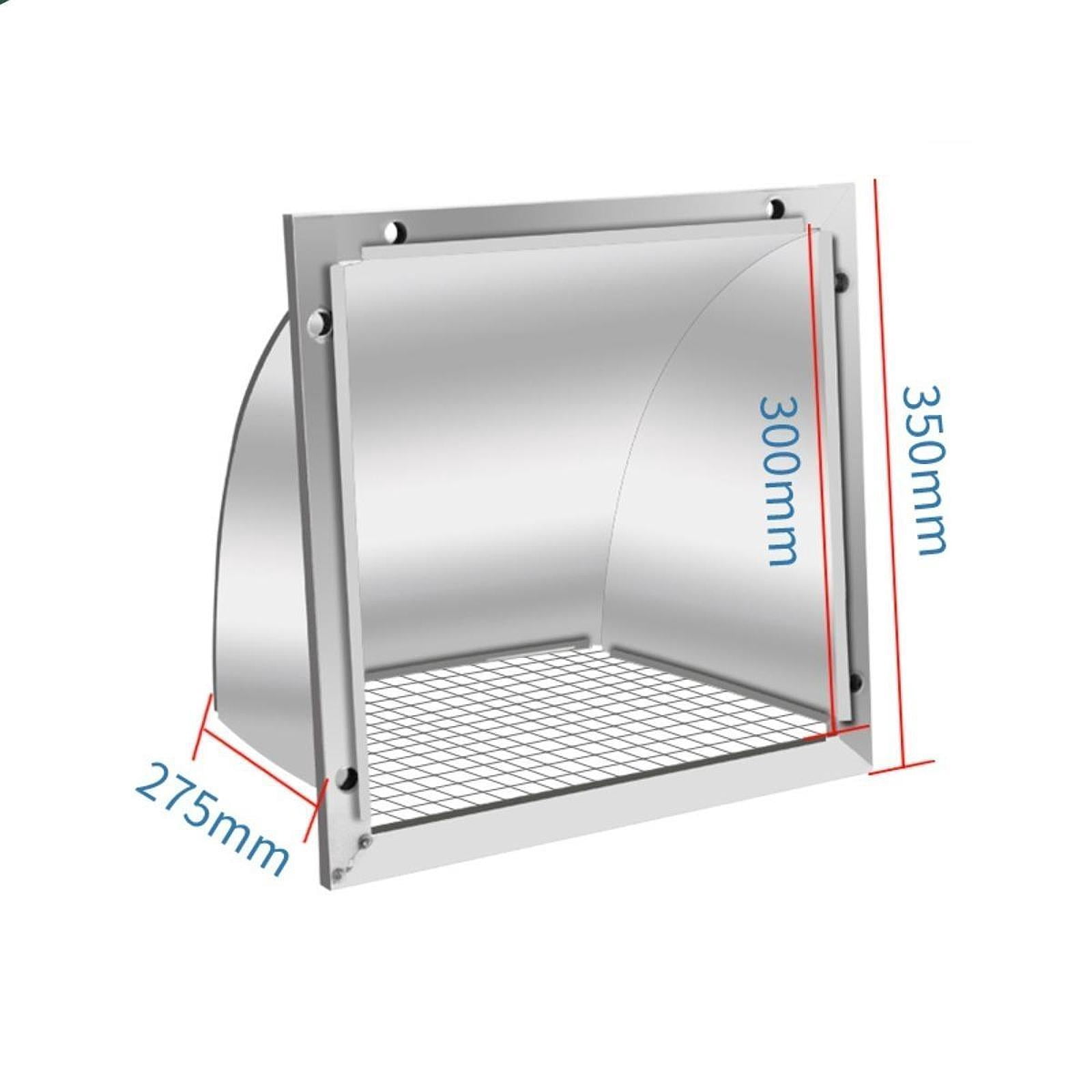 Fancyes Dryer Vent Cover Cowled Air Vent Cover Outside with Mesh Wall Outlet Ventilation Grille for Range Hood Exhausts Kitchen Vents 8 Inch