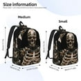 thumbnail image 2 of Yiaed Cyber Skeleton With Tattoos Print Laptop Backpack Travel Canvas Backpack Vintage Aesthetic Backpack for School Knapsack Plain Backpack Backpack for School-, 2 of 5