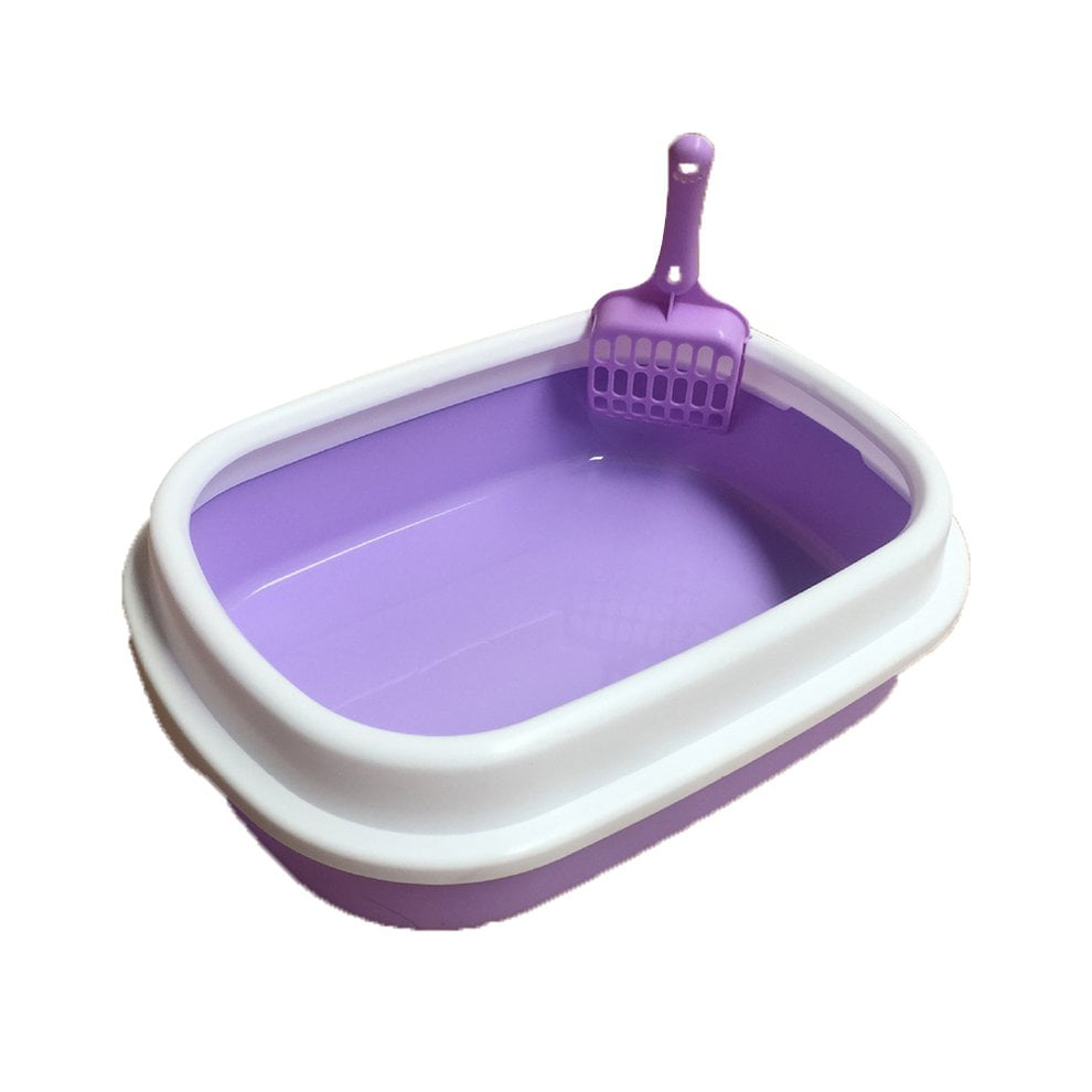 Pet Litter LowSide SemiClosed Litter Box Low Side Protection Litter