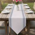 thumbnail image 6 of Table Runners 60 Inches Long, Blue Boho Striped Cotton Linen Kitchen Dining Coffee Table Runner for Party Home Decor, Vintage Ethnic Tribe Rustic Geometric Tabletop Dresser Scarves 13x60 Inch, 6 of 9