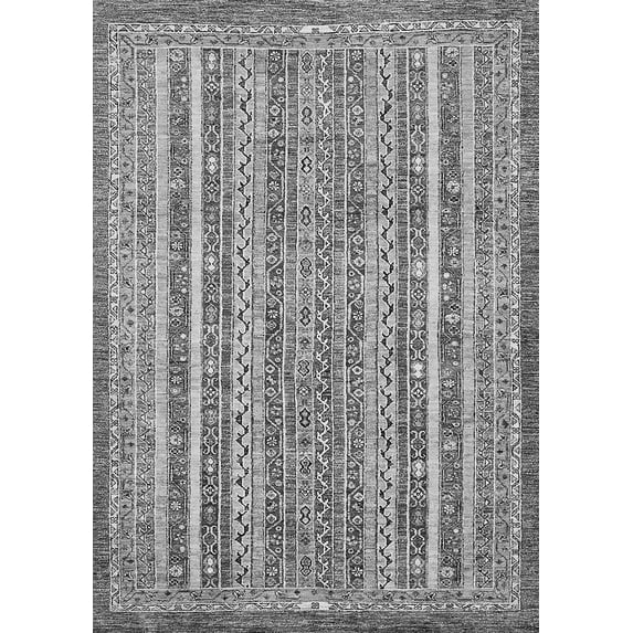 Ahgly Company Indoor Rectangle Abstract Gray Modern Area Rugs, 7' x 10'
