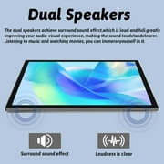 Tablet 10.1 Inch Android 12 OS Tableta, 2 in 1 Tablets with Keyboard, Mouse, Case, Stylus, Tempered Film, 32GB ROM+2GB RAM, 8MP Dual Camera, Quad Core Processor, 6000mAh Battery, 1280 * 800 FHD Tab