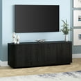 thumbnail image 2 of Evelyn&Zoe Canton Transitional TV Stand For TVs up to 75", Black Grain, 2 of 8