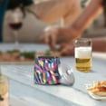 thumbnail image 5 of Yayeee Ashtray with Lid for Cigarette Smokeless Stainless Steel Home Ash Holder, Colorful Wavy Pattern, 5 of 7