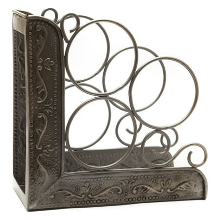 Old Dutch Antique Embossed Victoria 3 Bottle Wine Rack Book End