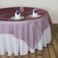 thumbnail image 5 of BalsaCircle 60" x 60" Burgundy Sheer Organza Table Overlays Wedding Party Tablecloth, 5 of 6