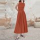 thumbnail image 3 of WILLBEST Vestidos De Mujer Vestido Casual Sin Mangas De Color Sólido Para Mujer Vestido Midi De Verano Con Cintura Ajustada A La Moda, 3 of 3