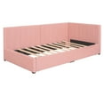 thumbnail image 6 of Upholstered Daybed With 2 Storage Compartments In Pink Linen, Twin Size - No Box Spring, And Charming Bed Drawers, Linen Enticing, 6 of 6