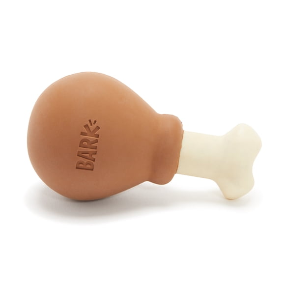 BARK Box Drumstick Chicken Scent Chew Dog Toy, Nylon Core, Medium & Large