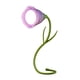 thumbnail image 2 of Lámpara de escritorio inalámbrica de flores | Luz LED recargable ajustable de cuello de ganso con puerto USB, 3 modos de color, regulación sin escalones, 16" de alto, rosa/rojo/amarillo/naranja, 2 of 8