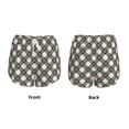 thumbnail image 5 of Lsque Daisy Plaid Black Printed Women's Running Shorts with Liner Pockets,Elastic Quick Dry Workout Athletic Gym Yoga Shorts,Womens High Waist Shorts-Small, 5 of 9
