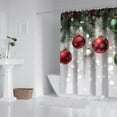 thumbnail image 2 of Winter Funny Shower Curtain,Rustic Farmhouse Triangle Tree Bathroom Curtain Elegant Shower Curtains for Apartment Bathroom Decor Christmas, 2 of 5