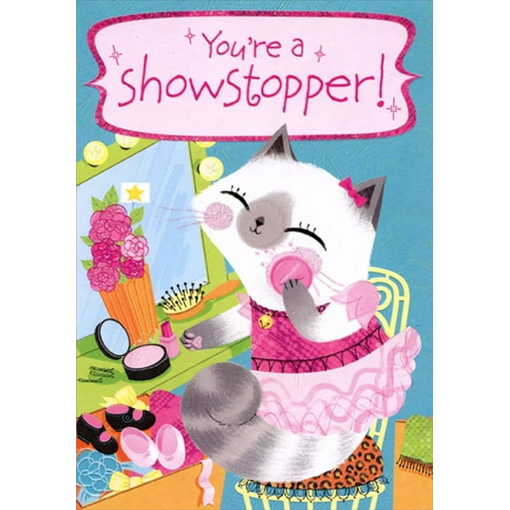 Designer Greetings Showstopper Dance Recital Congratulations Card with Stickers