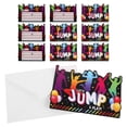 thumbnail image 4 of Voiceine 12 Sets Jump Birthday Party Invitation Cards With Envelopes Double Sided Party Invitation For Teens Boys Girls Kids Party Celebration Supplies, 4 of 10