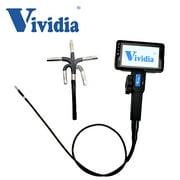 Vividia VA-450 HD Two-Way Articulating Borescope Videoscope Inspection Camera with 5.5mm Diameter 1m Probe 1280x720 Resolution and IPS 4.5" LCD Monitor