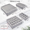 thumbnail image 2 of Drawer Organizer Foldable Non-woven Underwear Storage Bra Socks Compartment Storage Box Dividers Clothes Storage Space Saving, 2 of 5
