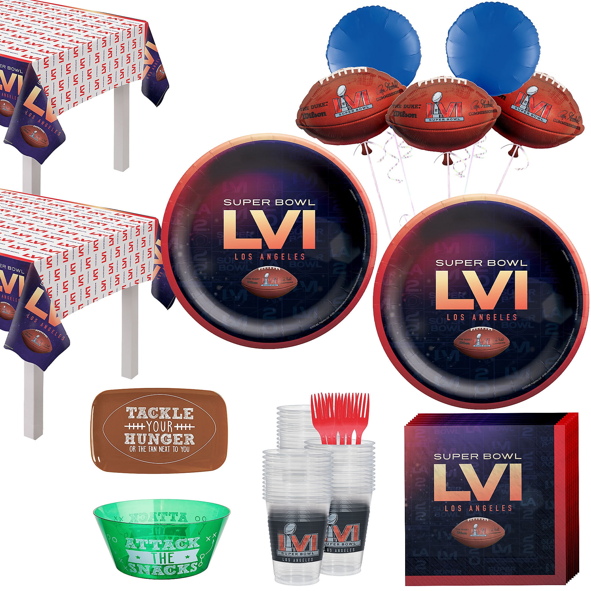Party City Super Bowl Ultimate Party Supplies for 36 Guests, Include