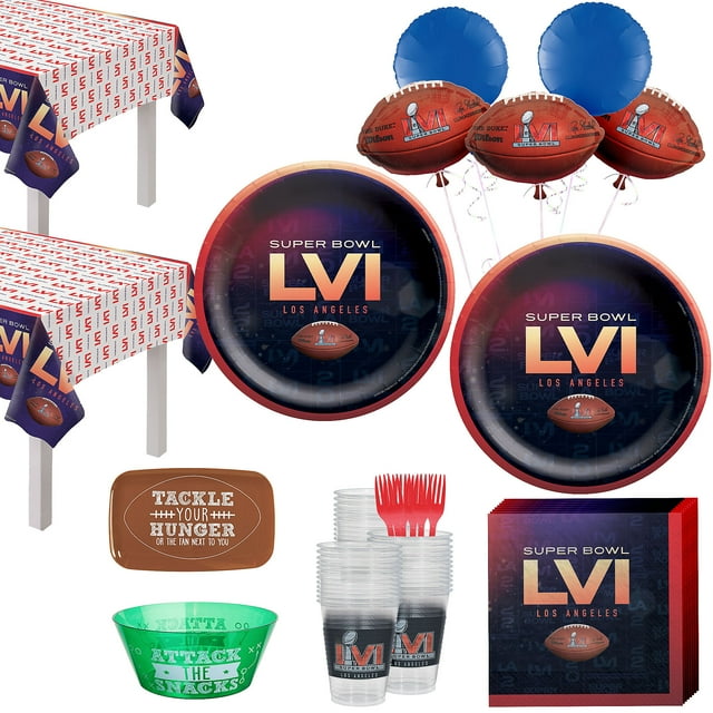 Party City Super Bowl Ultimate Party Supplies for 36 Guests, Include