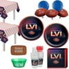 Party City Super Bowl Ultimate Party Supplies for 36 Guests, Include Platters, Balloons, Tableware, Cups, and More