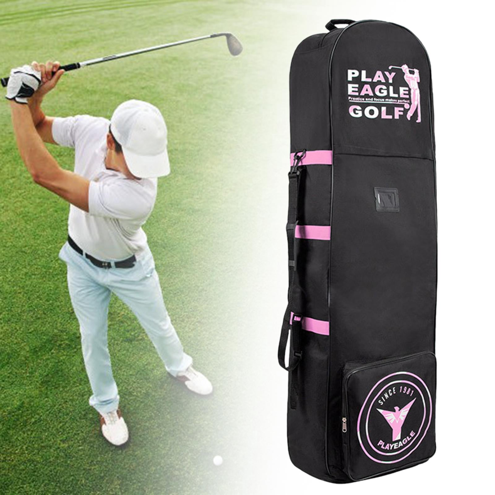 DimyFew Airline Golf Travel Bag Golf Travel Cover Zipper Foldable Storage Bag Golf Clubs Pink