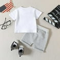 thumbnail image 4 of JLFKNG Toddler Baby Boys Clothes Outfits Independence Day 4 Of July Patriotic Letter Printed Shirt Tops Short Sleve Breathable Loose Fit Shorts 2Pcs Outfits Sets Comfy Dailywear, 4 of 7