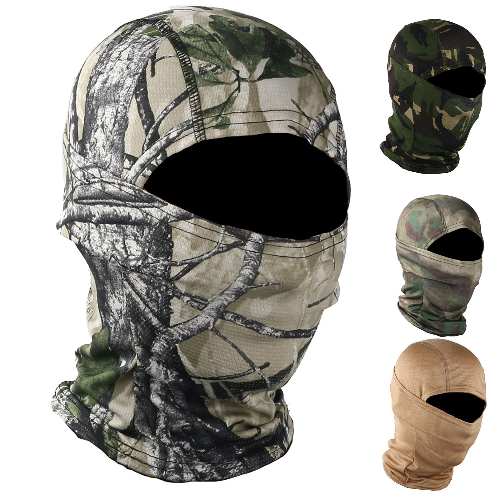 Bobasndm 3 Pack Balaclava Face Mask Camouflage Men Camo Balaclava Motorcycle Face Cover Hunting Balaclava Sun Protection Face Cover