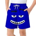 thumbnail image 1 of FcBaudy Children's Pocket Shorts Drawstring Elastic Printed Casual Swim Trunks five point pants, 1 of 8