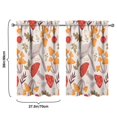 thumbnail image 4 of Mushroom (14) Kitchen Curtains - Vintage Tier Curtains for Bathroom Living RV Rod Pocket Window Drapes 36 Inch 2 Panels Set 27.5"x39" Window Treatment Tiers, 4 of 4