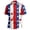 #04 Hot Pink, variant on 250 Years American Flag Shirt for Men Patriotic Star Print Red White Blue Short Sleeve Button Down Blouse V Neck Freedom Comfy Spring Summer T-Shirt Relaxed Fit,S,#04 Blue
