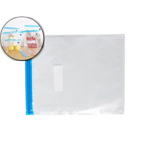 Dvruxg 10 Pcs Sacs Alimentaires sous Vide Réutilisables, Pochettes de Rangement Transparentes, Emballage à Double Fermeture Éclair pour Garde-Manger de Cuisine