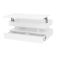 thumbnail image 4 of Lincordor Multi-Functional Lift Top Coffee Table with Storage, 47" Modern LED Illuminated Table with 2 Drawers & Hidden Compartment, for Living Room & Office(White), 4 of 8