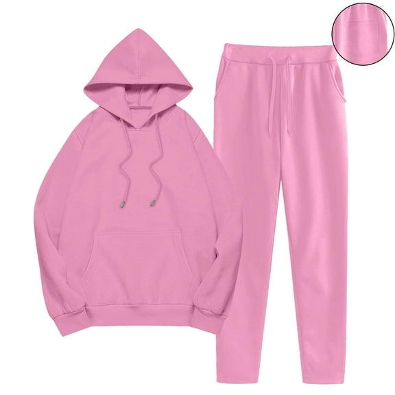 Mifsaly Women Jogging Suits 2 Piece Set Trendy Workout Matching Outfits Oversized Pullover Hoodie Hooded Sweatshirt Wide Leg Sweatpants with Pockets 2025 Outdoor Gym Fashion Fall Clothing