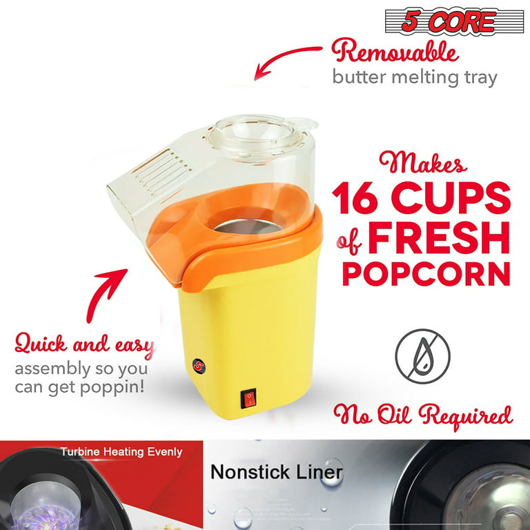 Dropship Popcorn Machine Hot Air Electric Popper Kernel Corn Maker Bpa Free  No Oil 5 Core POP B to Sell Online at a Lower Price