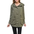 thumbnail image 1 of Auliné Collection Women's Long Utility Pockets Layering Lightweight Shirt Jacket, 1 of 3