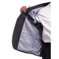 thumbnail image 3 of Napoli Classic Fit Navy Birdseye Two Button Half Canvassed Wool Suit, 3 of 5