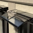 thumbnail image 5 of Jacgood 40"x80" Large Sink Awnings Canopy for Rain Snow Protection Black Bracket & Transparent Board, 5 of 9