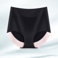 thumbnail image 2 of Sngxgn Women's Cotton Underwear,Breathable Solid Comfortable High Waist Soft Briefs Panties for Women(Black,M), 2 of 7