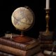 thumbnail image 3 of Wooden Globe Retro Vintage Home Decoration Desk Toy World Map Geography Crafts, 3 of 5