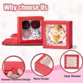 thumbnail image 3 of Paquete de 50 cajas de panadería rojas con ventana - Macaron Cookie Chocolate Trufa Fresa y Mini Cake Cajas de regalo para fiestas de San Valentín, cumpleaños, bodas, 3 of 4