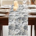 thumbnail image 3 of Table Runners 90 Inches Long Dress Scarves, Spring Botanical Farmhouse Coffee/Dining/Kitchen Table Runner for Living Room, Country Floral Leaves Gray Brown 13x90 Inch, 3 of 9